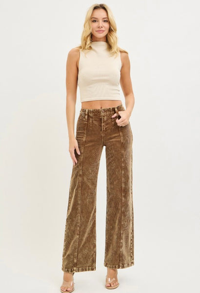 Front Yoke Corded Jeans