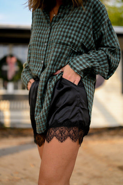 Satin Lace Shorts