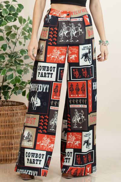 Cowboy Era Print Pants