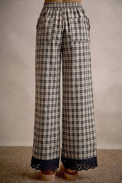Plaid Check Lace Pants