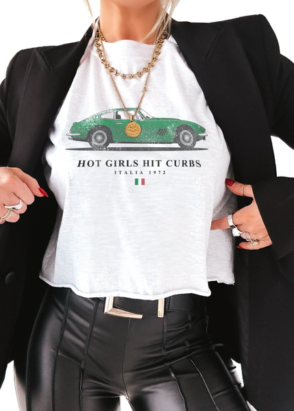 Hot Girls Hit Curbs Cropped Tee