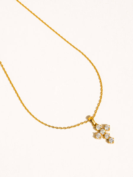 Rhinestone Cross Necklace