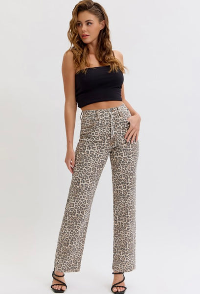 Leopard Dad Jeans