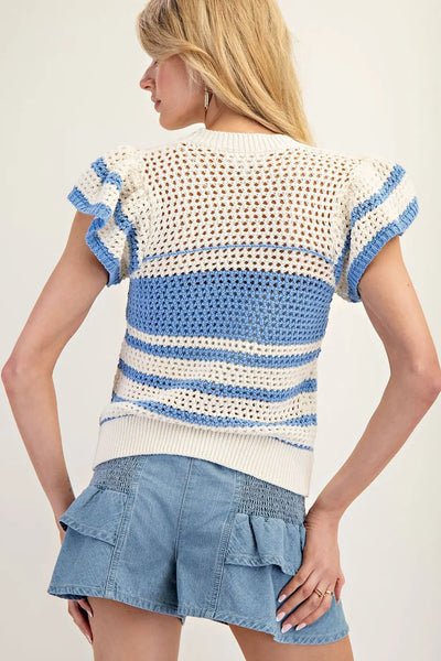 Blue Skies Crochet Top