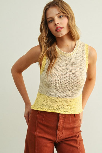 Banana Color Block Top