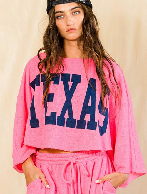 Texas Oversized Crop Sweatshirt