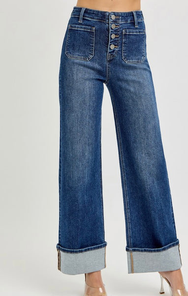Cuffed Ankle Jeans