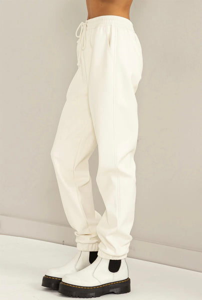 Nice List Leather Joggers