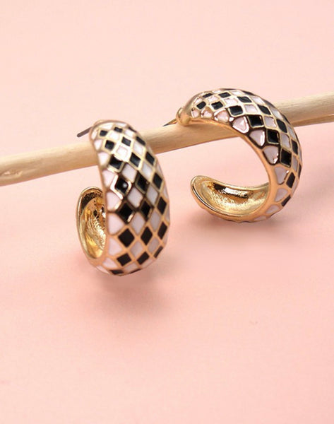 Checkered Chunk Hoops