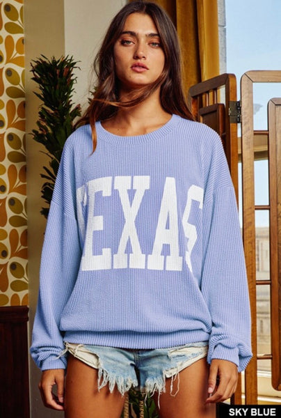 Anyway You Want It Texas Corded Pullover