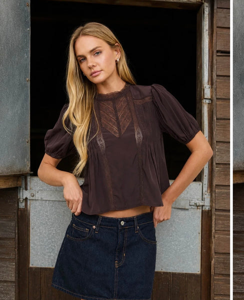 Espresso Romance Top