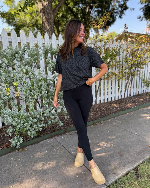 Boxy Leopard Basic Top