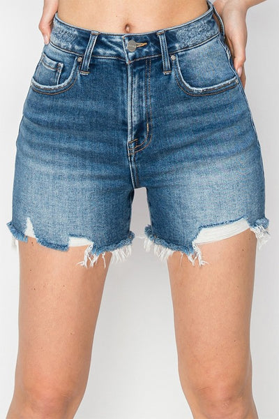 Distressed Denim Shorts