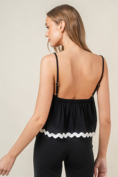 Modern Waves Linen Top