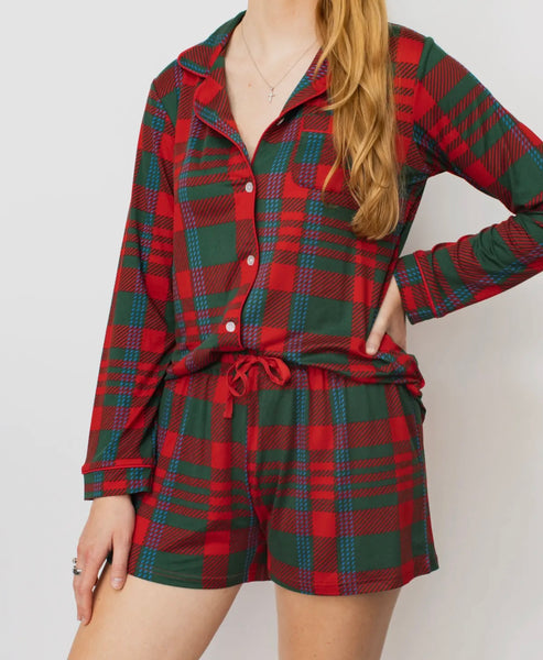 Holiday Plaid Pajama Sets