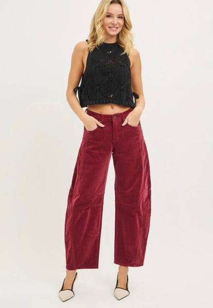 Merlot Corded Jeans