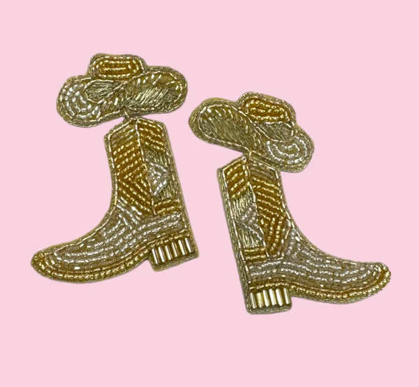 Beaded Boot Earrings