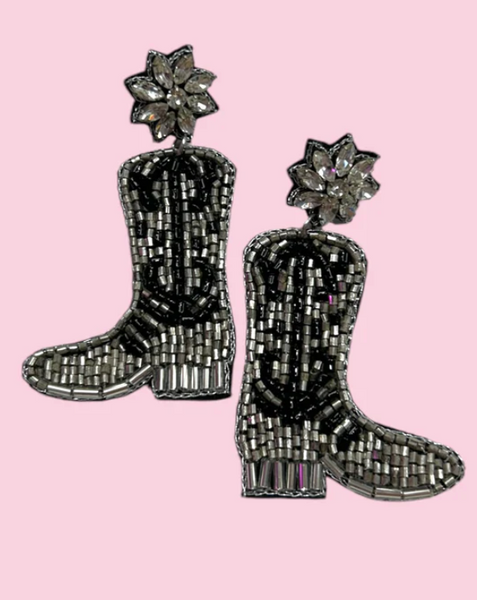 Beaded Boot Earrings