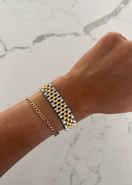 Thick Two Toned Bracelet