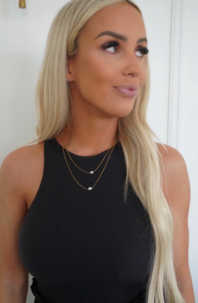 Double Pearl Necklace