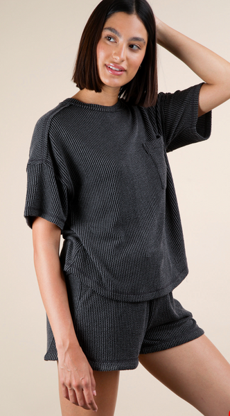 Ribbed Short Set