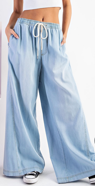 Mineral Washed Denim Pants