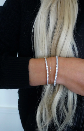 Stretch Tennis Bracelet Gold