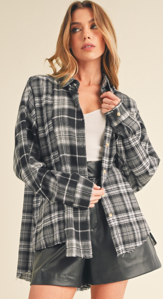 Edgy Flannel Top