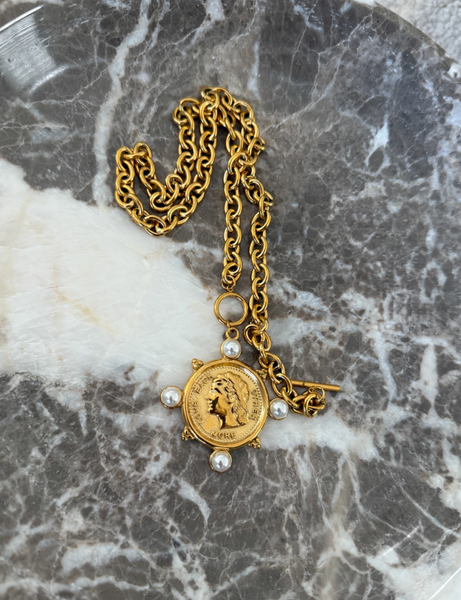 Pearl Coin Necklace