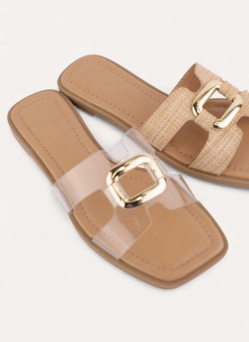 Buckle Clear Sandals