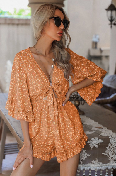Floral Ruffle Romper