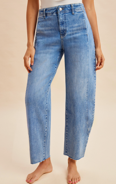 Tapered Barrel Jeans
