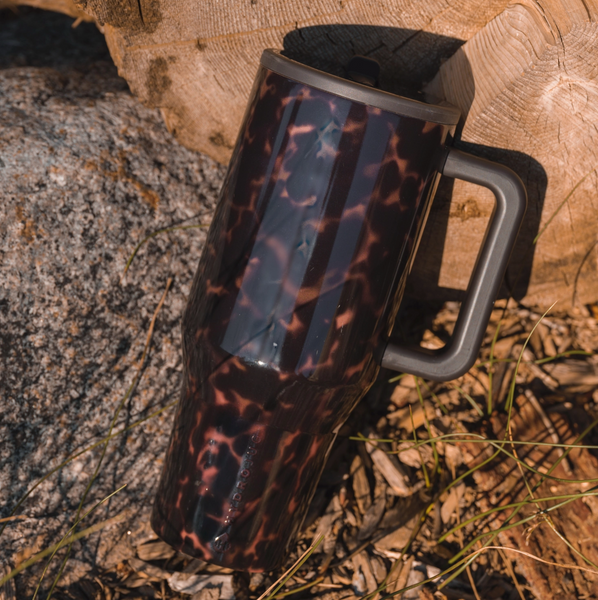 PRE ORDER: Mocha Tortoise HydroJug 40 oz Traveler Tumbler
