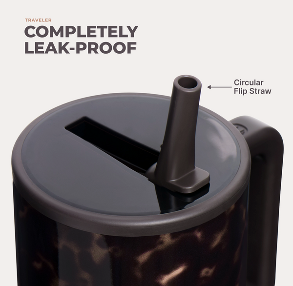 PRE ORDER: Mocha Tortoise HydroJug 40 oz Traveler Tumbler