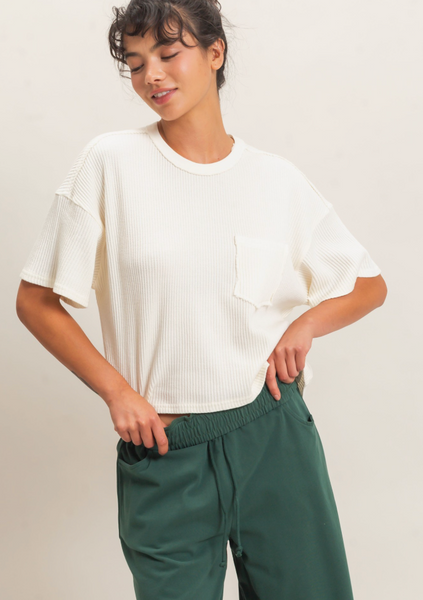 On Repeat Mineral Waffle Top