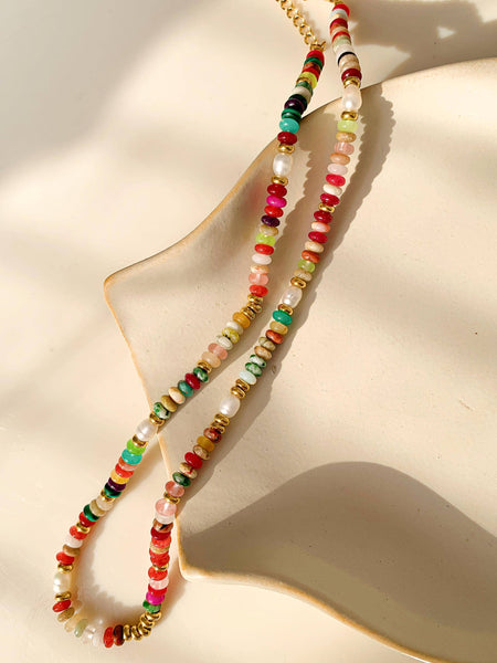 Boho Color Beaded Necklace