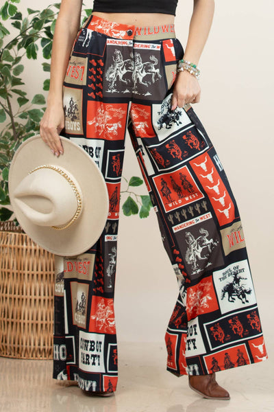 Cowboy Era Print Pants