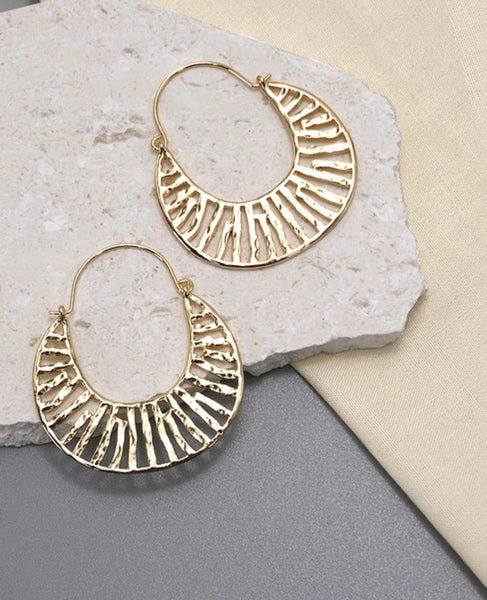 Hammered Gold Earrings