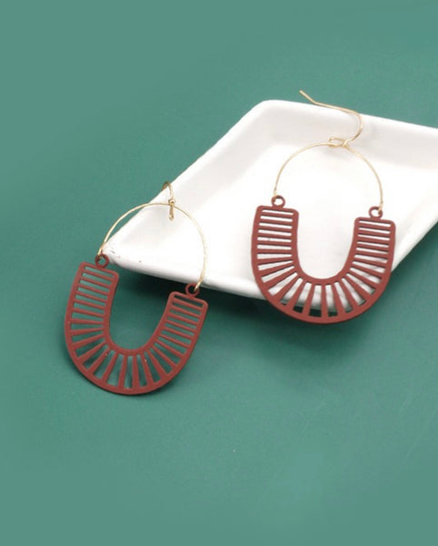 Drop Hoop Earrings