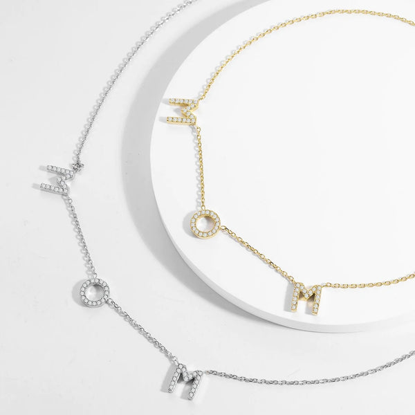 Mom Crystal Pave Necklace