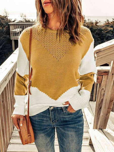 Contrast Sweater