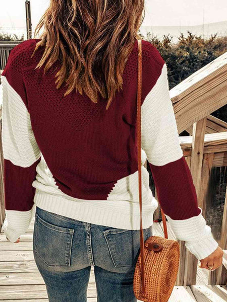 Contrast Sweater