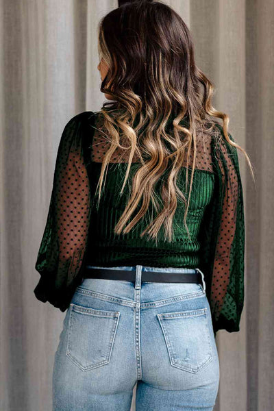 Mesh Velvet Bodysuit