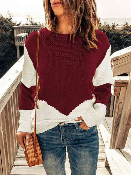 Contrast Sweater
