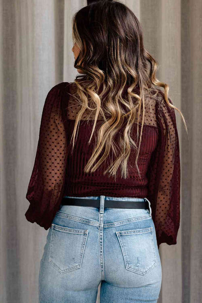 Mesh Velvet Bodysuit