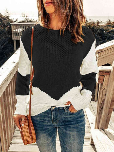 Contrast Sweater