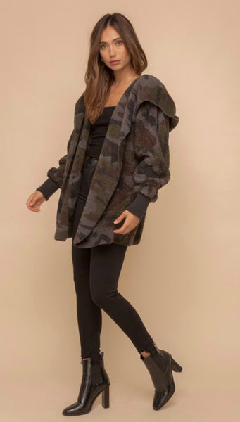 Cozy Camo Sherpa Jacket