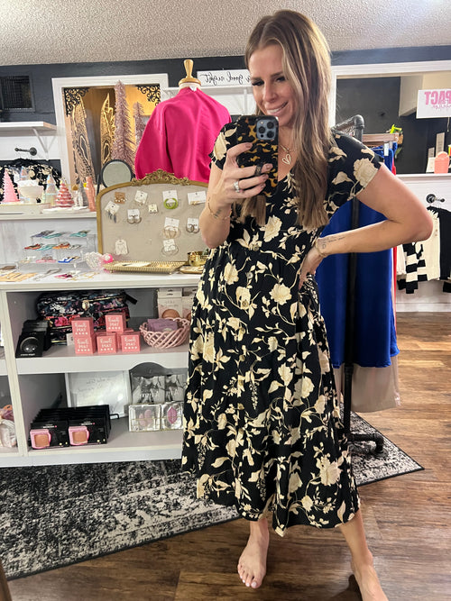 Tiered Floral Dress