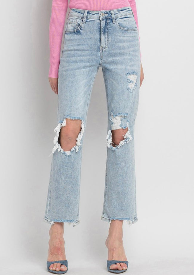 Distressed Dad Jeans