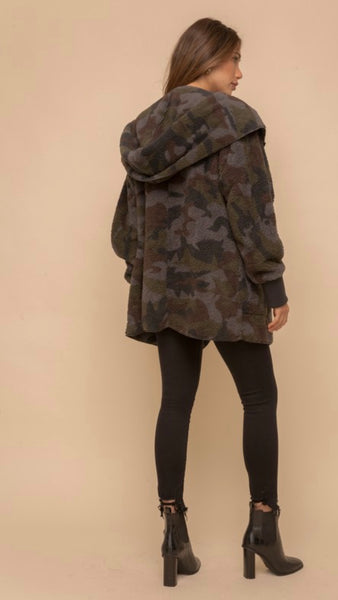Cozy Camo Sherpa Jacket